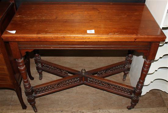 Victorian swivel top card table